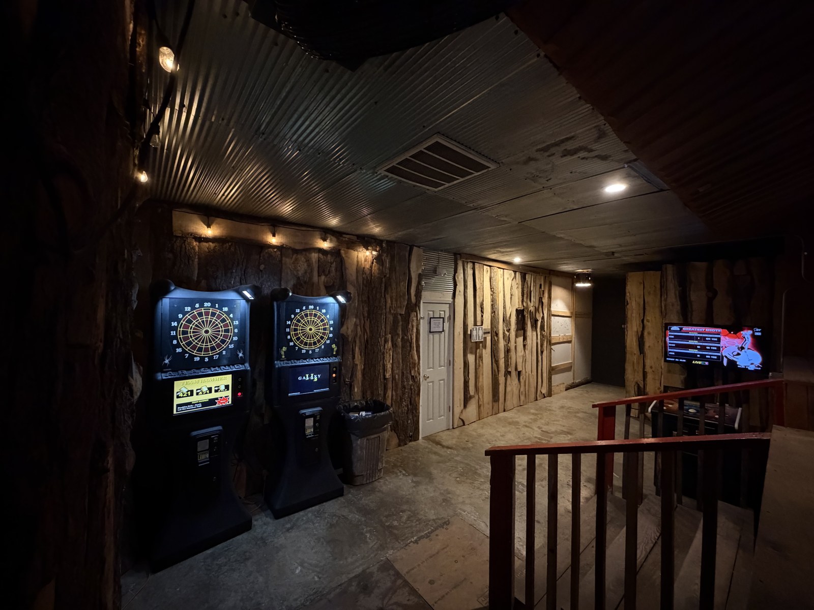 Electronic dart boards inside Backbeat